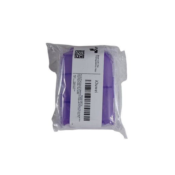 Quwei Pocket Pharmacy With Medicine Labels NEW Purple -Pill Box -Mini Organizer - Picture 1 of 9